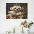 thumbnail image 6 of Fuzoiu Regal Dog In Royal Attire Print Canvas Wall Decorative,Modern Artwork Picture Decor Painting,Living Room Bedroom Home Office,Framed Hangable Decorative Artwork Size 30x40, 6 of 6