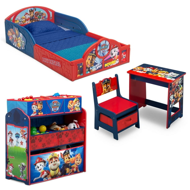 Therefore, only toddler bedroom furniture that meet set guidelines are available. nick jr paw patrol 4 piece room in a box bedroom set by delta children includes sleep play toddler bed 6 bin design store toy organizer and