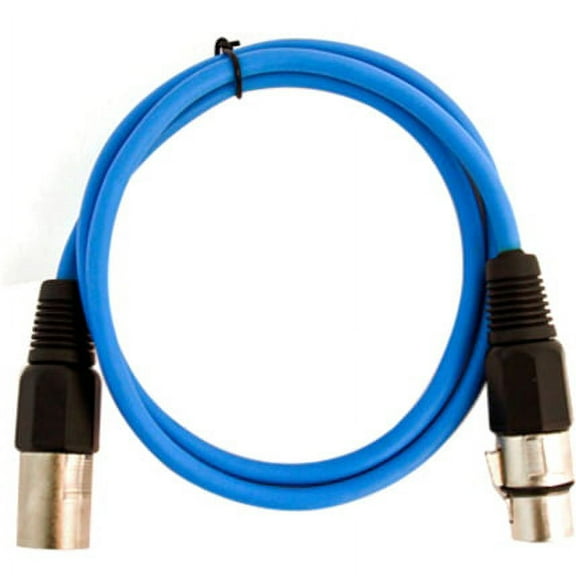 Seismic Audio SAXLX-3, Blue 3 Foot XLR Patch Cable