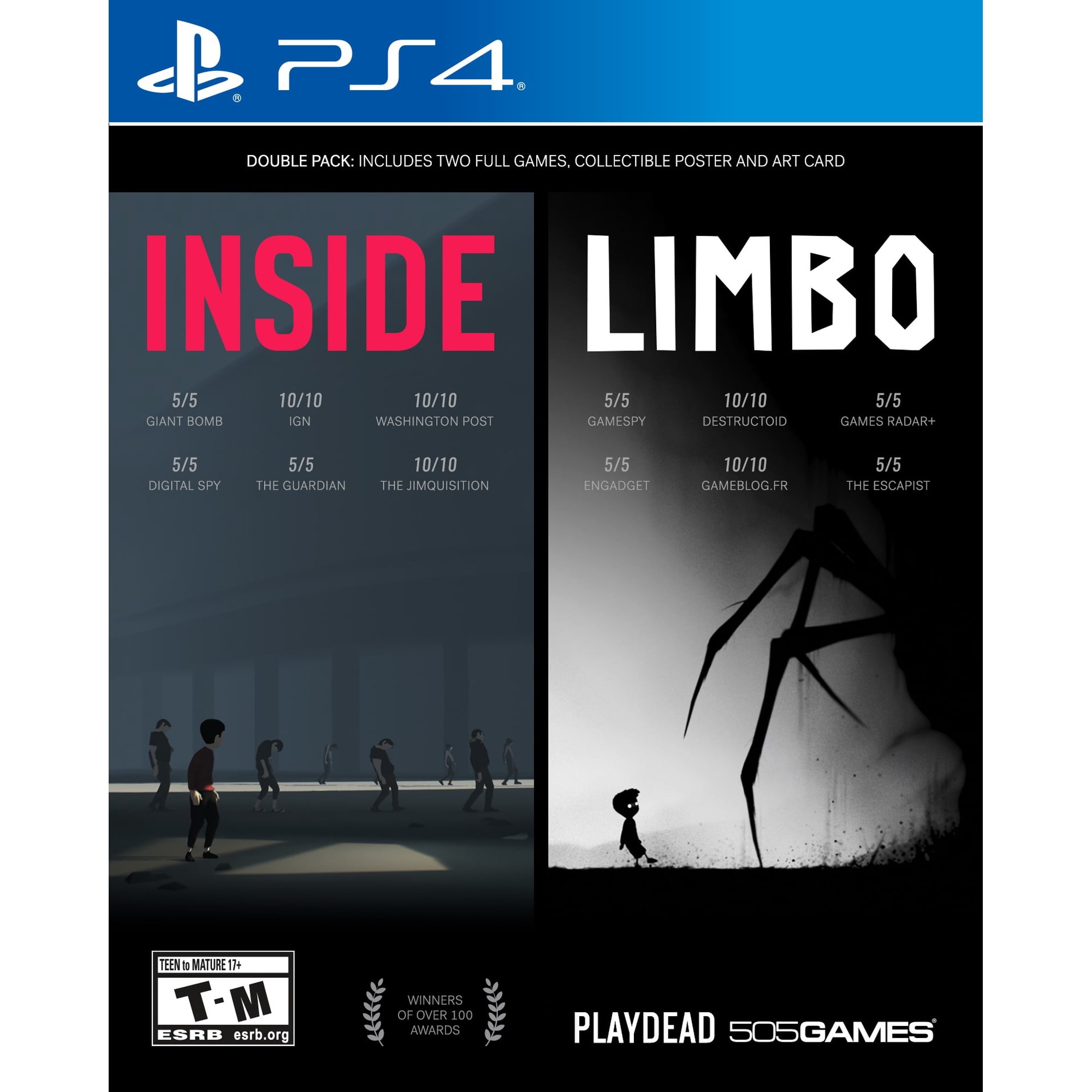 Inside/Limbo (Double Pack), 505 Games, PlayStation 4, 812872019307