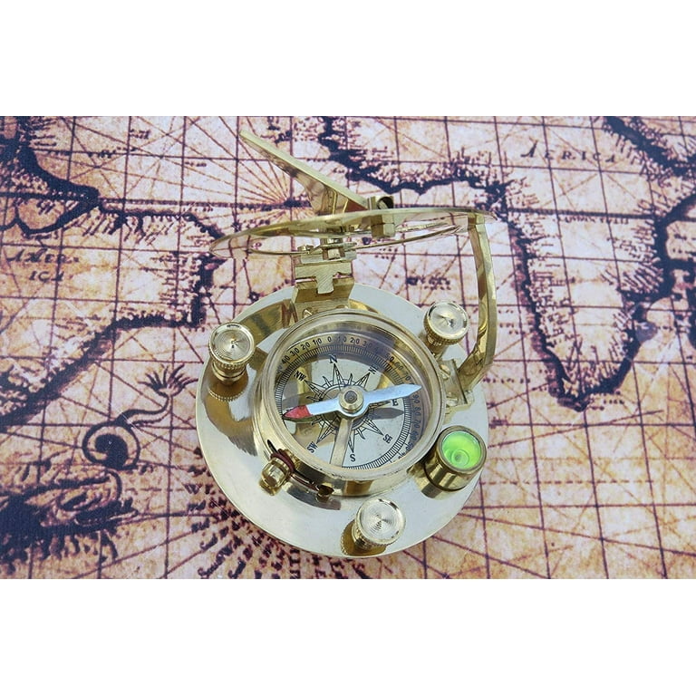 NauticalMart Brass Sundial Compass 3 Nautical Gift Marine Boat Pocket Sun  Dial Pirate Ship West London