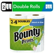 Bounty Select-a-Size Paper Towels, 2 Double Rolls, Print