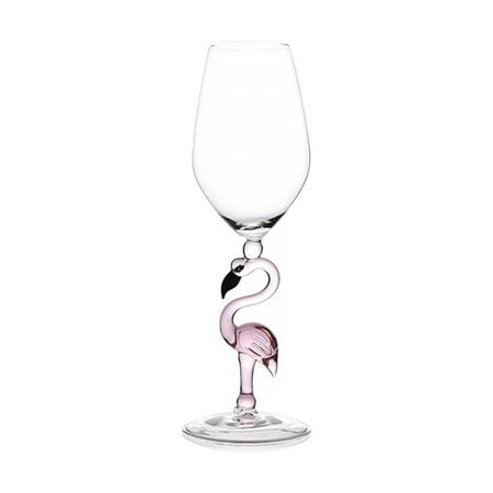 

Homemaxs 1Pc Decorative Flamingo Shape Wine Glass for Home Bar Restaurant (Pink)