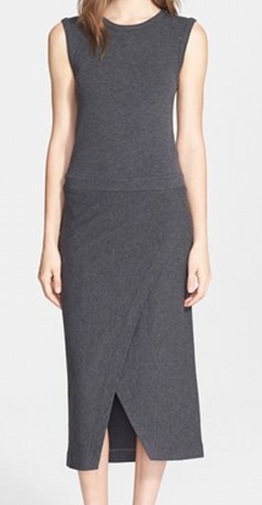 charcoal gray sheath dress