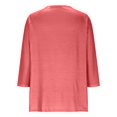 thumbnail image 4 of Women 3/4 Sleeve V Neck Button Down Shirt Business Casual Cotton Dressy Blouse Summer Office Outfit 2025, 4 of 7