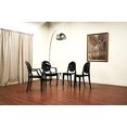 thumbnail image 4 of 2xhome Set of 4 Modern Contemorary Dining Ghost Side Chairs Stackable Victorian Acrylic Plastic Vanity Chairs, Black, 4 of 8