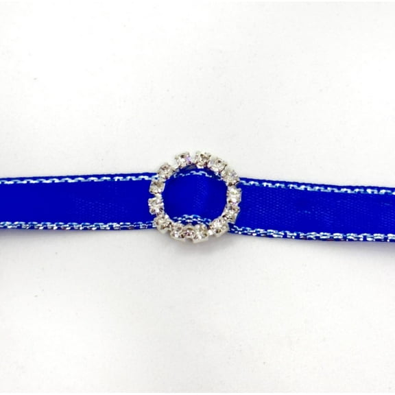 3/4" Round Rhinestone Crystal Buckles for Ribbon Favor Decoration (12 Pieces)