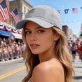 thumbnail image 2 of USA 250th Anniversary Hat 1776-2026 - Embroidered Distressed Denim Cap - Vintage Ripped Flag Patriotic American Gift, 2 of 5