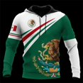 thumbnail image 3 of Sudadera con capucha mexicana para hombre, nueva sudadera con capucha con estampado 3D de la bandera de México, ropa de calle, sudaderas con capucha de diseñador de manga larga para hombre, 3 of 5