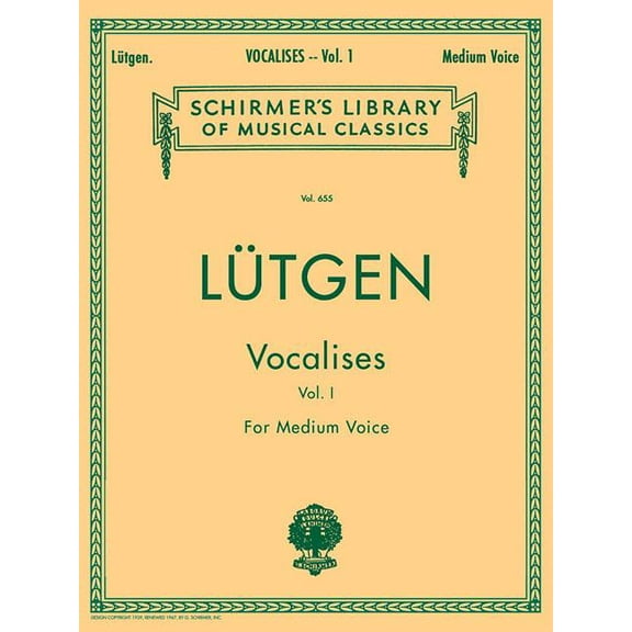 Vocalises (20 Daily Exercises) - Book I: Schirmer Library of Classics Volume 655 Medium Voice, (Paperback)