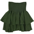 thumbnail image 2 of Tags Weekly Womens Ribbed Tiered Skirt, Green, Small, 2 of 2