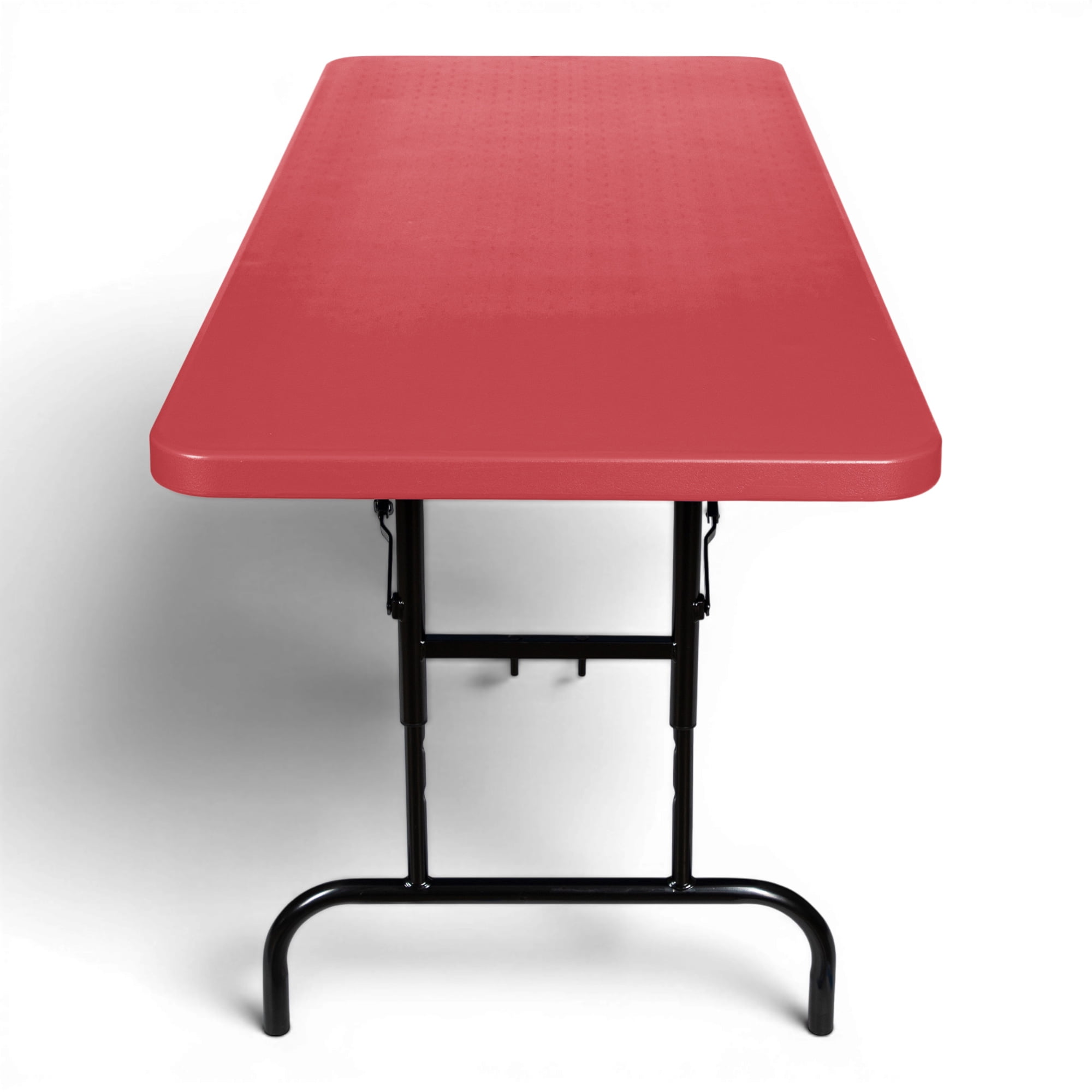 Hampden Furnishings Baldwin Collection Adjustable Folding Table 30"x72" Plastic/Steel, Red