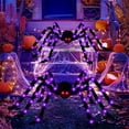 thumbnail image 4 of Cheapark Halloween Outdoor Arachnid Decoration With 49.2 Inch Long Legs Glowing Eyes And 19.7 Ft Light String Battery-Free For Yard Decor, 4 of 6