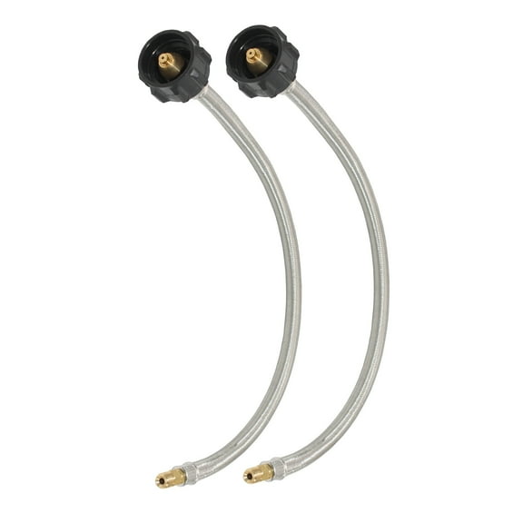 Flame King 1/4" Inverted Male Flare Propane Adapter, Propane Tank Adapter, 200,000 BTUs, 18", 2-Pack