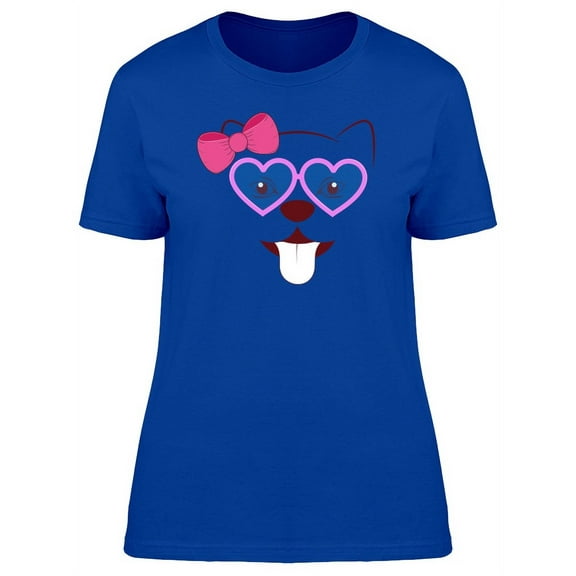 Puppy Tongue Out With Bowtie T-Shirt Women -Image by Shutterstock, Female XX-Large