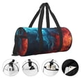 thumbnail image 3 of Easygdp Red And Blue Fire Bolsa de Viaje, Bolsa de Mano, Bolsa de Gimnasio, Bolsa de Equipaje para Viaje, 3 of 6