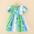 thumbnail image 2 of Hrsba Kids Summer Dress,Casual Dress for Girls,Girl's Sleeveless Printed Dress Fashionable And Cute Princess Dress Breathable Gentle And Comfortable Dress,Yellow ,4 Years, 2 of 3