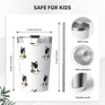 thumbnail image 4 of PAYOHTO Halloween Spooky Pumpkin French Bulldog Insulated Stainless Steel Tumbler 12 oz Thermos Come with Straw Kids Leak-Proof Travel Mug Cup, 4 of 7