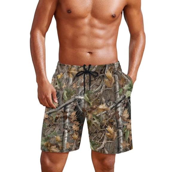 Yuyamidu Camo Swim Trunks for Men Buthing Suit Quick Dry Board Shorts with Pockets Lightweight Swimwear Bathing Suits for Pool Surf Summer Vacation Man S
