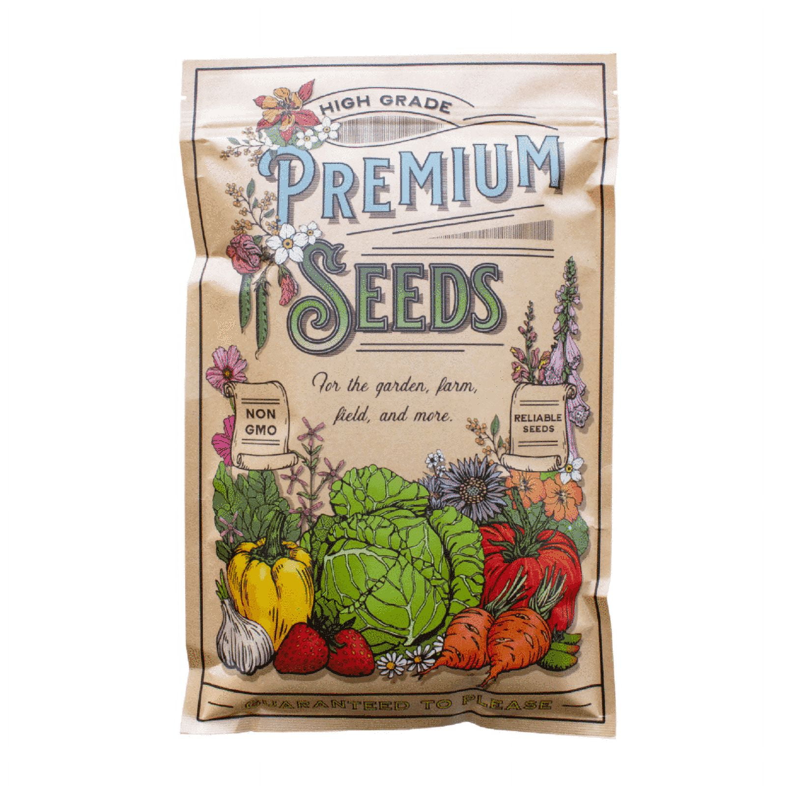 Heirloom Vegetable Garden Seed Collection – Assortment of 15 Non-GMO, Easy Grow, Gardening Seeds: Carrot, Onion, Tomato, Pea, Cucumber, Beets, Basil, More
