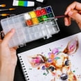 thumbnail image 2 of Moisturizing Plastic Paint Palette Case 12/24/36 Wells Leakproof Paint Storage Box For Oil Watercolor Acrylic Paints, 2 of 9