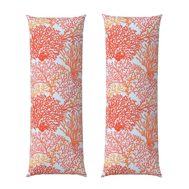 Balery Corals Funda Protectora para Almohada Corporal de Algodón Hipoalergénico con Cierre(55 x 21 pulgadas), Almohadas No Incluidas