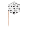 thumbnail image 1 of Egypt Hieroglyphs Fresco Illustration Pattern Toothpick Flags Cupcake Picks Party Celebration, 1 of 3
