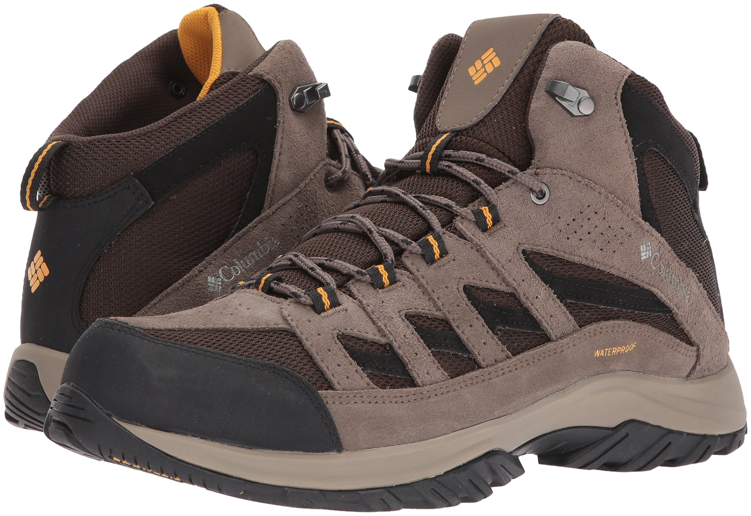 Columbia| (CRESTWOOD MID WATERPROOF WIDE (1765382-042)) Columbia Crestwood Mid Wide Width Hiking Boot Grey | 1765382