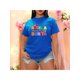thumbnail image 1 of Letras Playera Blusa Con Estampado De La Abuela Mas Bonita Ropa Para Mujer Color Aqua Talla Mediana Marca Emil SaEs, 1 of 4