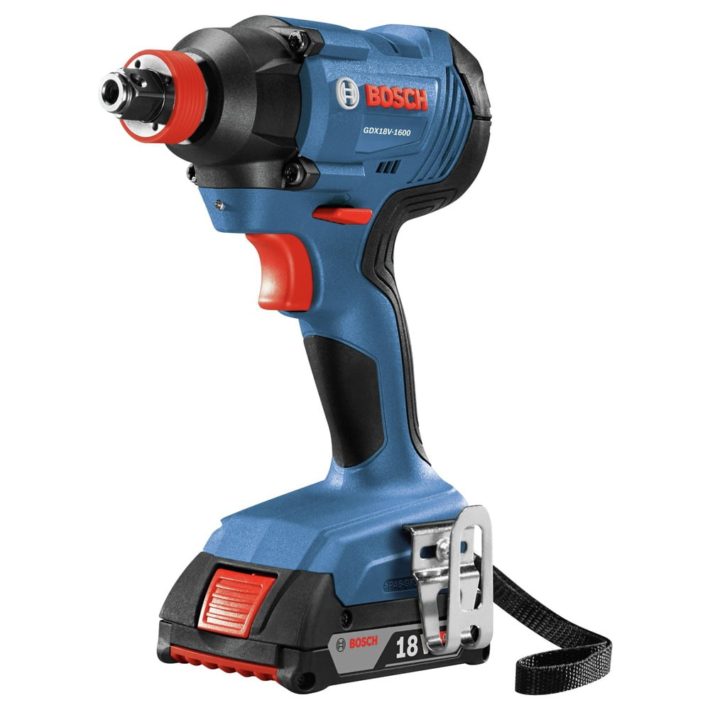 Bosch GDX18V-1600B12 18V Freak Lithium-Ion 1/4 in. and 1/2 in. Cordless Two-In-One Bit/Socket Impact Driver Kit (2 Ah)