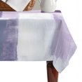 thumbnail image 4 of Purple Grey White Table Cloth Waterproof Tablecloths, Abstract Modern Oil Painting Geometric Tablecloth Dining Table Cover for Kitchen Party Tabletop Outdoor, Rectangle Tablecloth 60x84 Inch, 4 of 9