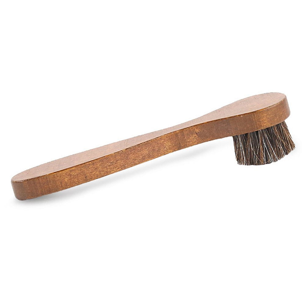 Tree-on-Life Handle Long Maple Brush Horse Hair Smooth Leather Shoes Special Cleaning Brush Shoes Brush Horse Hair 