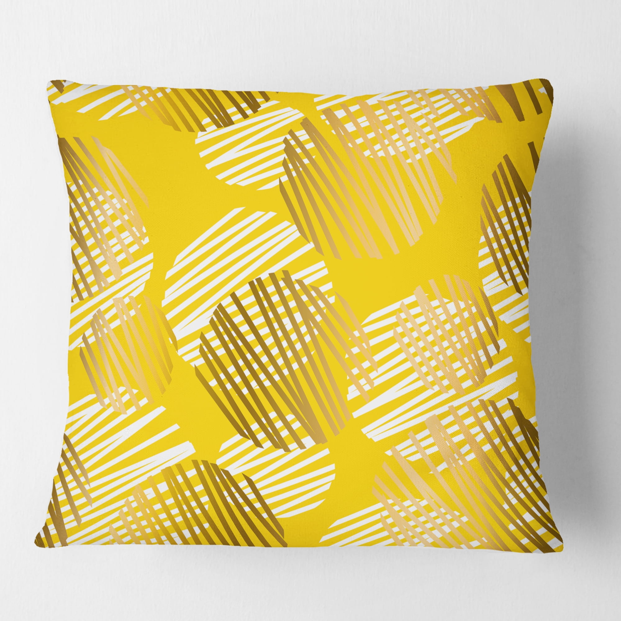 Designart Abstract Retro Geometric IV' Mid-Century Modern Throw Pillow - 16x16