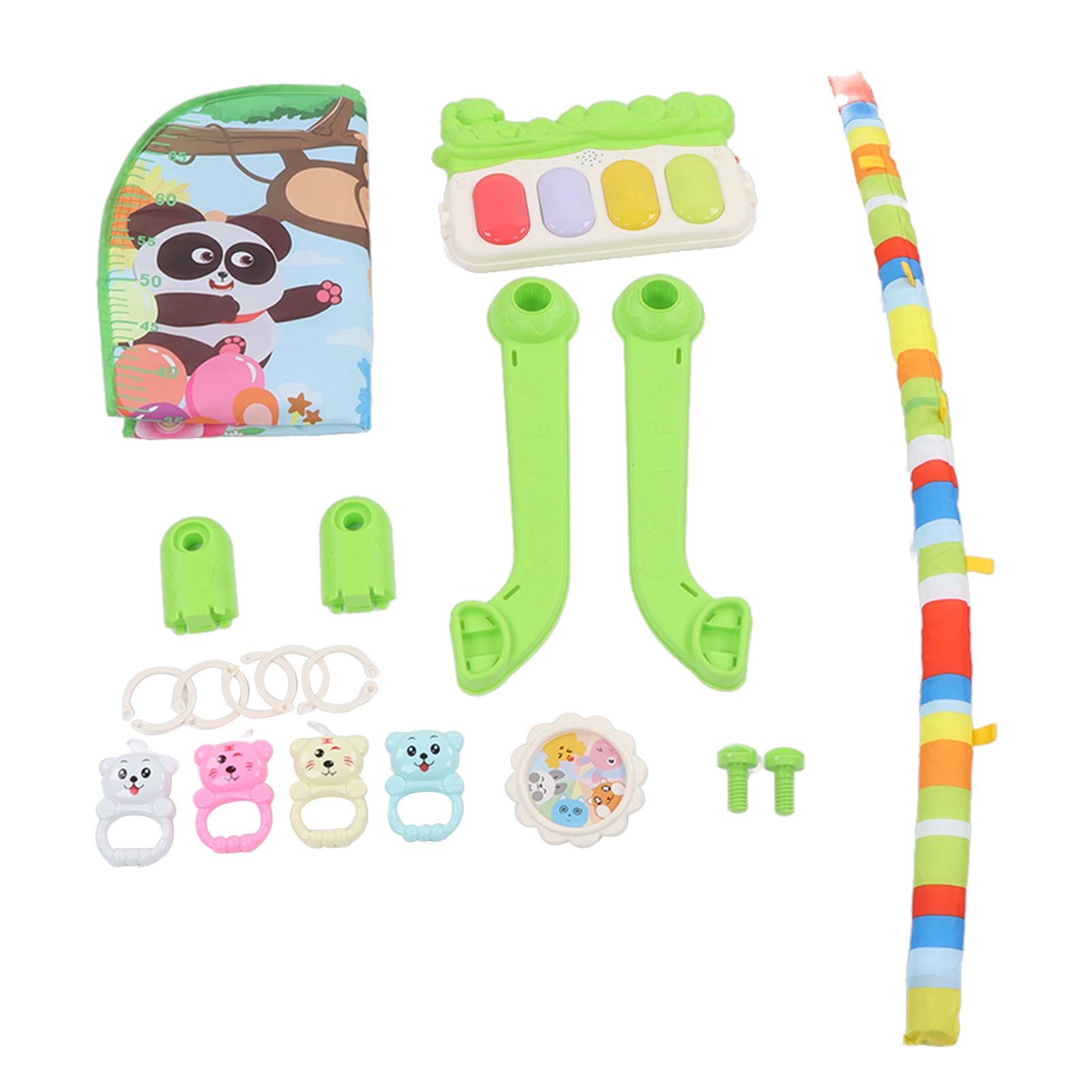 Xirurus Baby Kick Play Piano Educational Infant Gym Mat Soft Removable Activity Center with Music