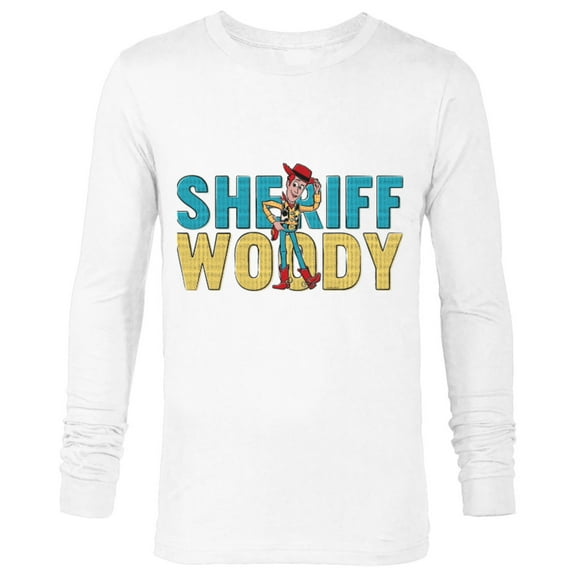 Disney and Pixar’s Toy Story Sheriff Woody - Long Sleeve T-Shirt for Men - Customized-White