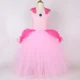 thumbnail image 4 of Disfraz de princesa Peach para niña, vestido de tul largo rosa para fiesta de cumpleaños, atuendo para niños pequeños, ropa de fiesta de Halloween, 4 of 5