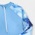 thumbnail image 7 of CYRBOKO Girls Three-piece Swimsuits, Long Sleeve Quick-dry Summer Seaside Swimwear Rash Guards Blue Size 10-11 T, 7 of 7