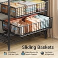 thumbnail image 4 of VIPEK V10 Medium Wire Garment Rack Heavy Duty Clothes Rack, 56.7" L x 15.7" W x 76.4" H, Max Load 720lbs, Black, 4 of 12