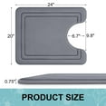 thumbnail image 2 of Smiry Memory Foam Toilet Rugs U-Shaped 20"x 24", Ultra Soft Absorbent Bathroom Rug, Non-Slip Machine Washable Contour Bath Rug, Dark Grey, 2 of 8
