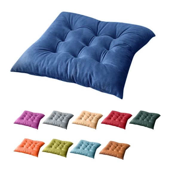 HomeLife Solid Color Chair Cushion 15.7in Square Seat Cushion with Straps Floor Cushion Colors to Choose Seat Cushion