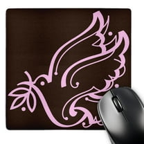 3dRose, Sweet Dove of Peace Brown and Pink, MousePad