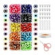 thumbnail image 2 of Dijes redondos de cuentas de mal de ojo para tobilleras, pendientes, bisutería y manualidades, 10 10 celosías (ojo del diablo), 2 of 9