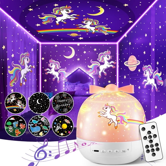 Proyector de luz nocturna PIKOY Kids con 15 películas+máquina de sonido
