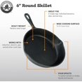thumbnail image 5 of 6-1/2 Inch Round Small Pre-Seasoned Cast  Skillet, 5 of 7