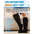 thumbnail image 4 of Wide Diabetic Socks for Men Women Plus Size, Extra Long Edema Sock with Thickened Sole, Non-Binding Loose Fit Socks for Swollen Feet, Lymphedema,Neuropathy- 2 Pairs Black, 4 of 7