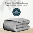 thumbnail image 4 of California Design Den Duvet Cover Oversized King - 400 Thread Count 100% Cotton, Hotel Quality Comforter Cover, Soft Sateen, Light Grey, 4 of 9