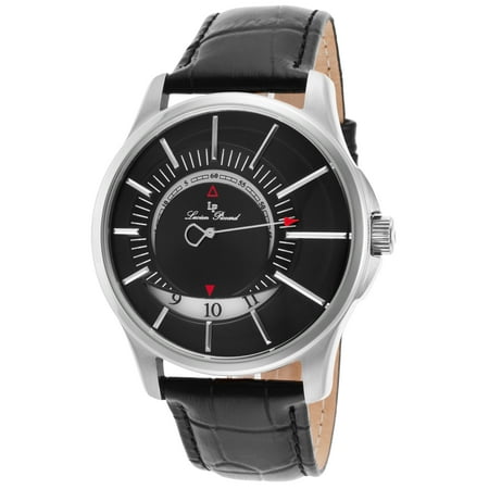 Lucien Piccard 40024-01 Vertigo Black Genuine Leather And Dial Watch
