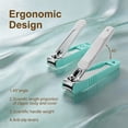 thumbnail image 6 of Nail Clippers and Nail File Set Sharp Sturdy Fingernail and Toenail Clipper Nail Catcher Stainless Steel Curved Blade, 6 of 8