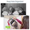 thumbnail image 4 of Yecuip Perchas para sombreros para armario Estantes organizadores de sombreros de metal para gorras de béisbol Paquete de 2 estantes para sombreros de puerta para gorras de béisbol con 10 clips grande, 4 of 5