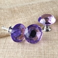 thumbnail image 6 of Unique Bargains 30mm Clear Crystal Glass Diamond Shape Drawer Knobs Cabinet Pull Handle New Purple 10Pcs, 6 of 7